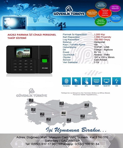 Parmak İzi Okuyucu Personel Takip