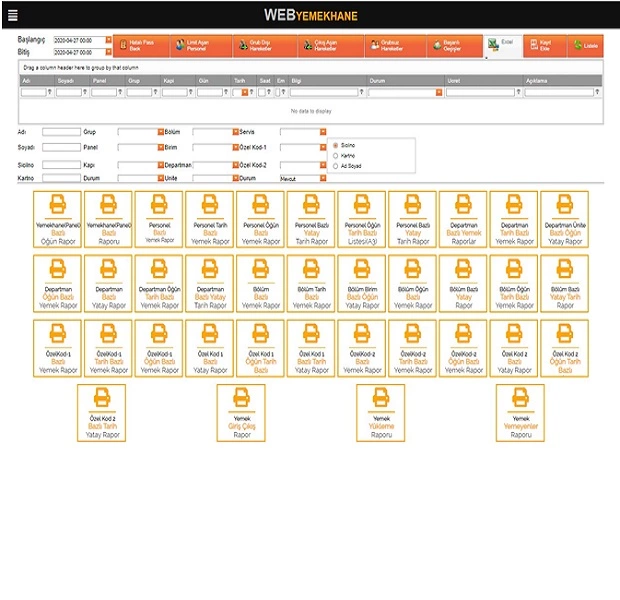 Yemekhana Takip Sistemi