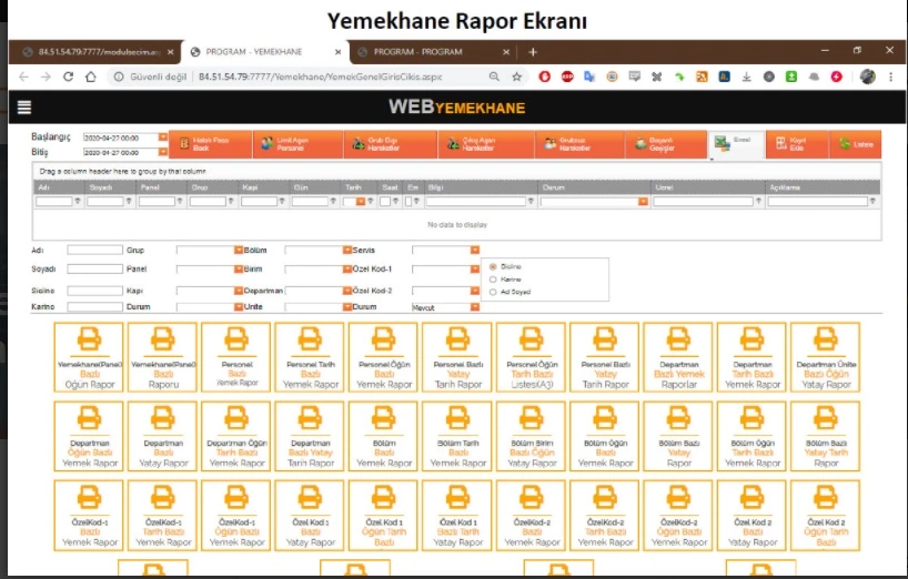 Web Cloud Yemekhane Yazılımı